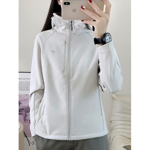 2025新款薄絨軟殼衣沖鋒衣女款戶外防風防水登山服外套連帽上衣 2025新款薄絨軟殼衣沖鋒衣女款戶外防風防水登山服外套連帽上衣