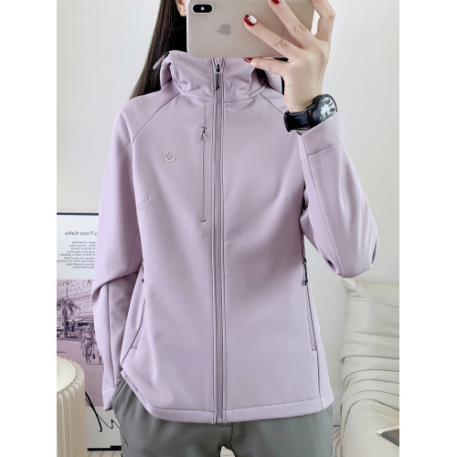 2025新款薄絨軟殼衣沖鋒衣女款戶外防風防水登山服外套連帽上衣 2025新款薄絨軟殼衣沖鋒衣女款戶外防風防水登山服外套連帽上衣