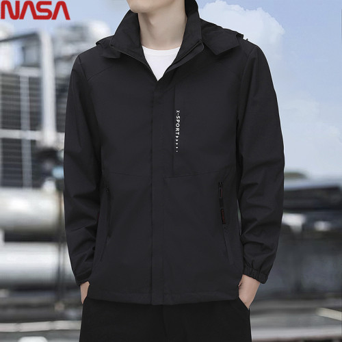NASA紅大紅色本命年男士外套沖鋒衣夾克加肥加大碼胖子潮8XL7 NASA紅大紅色本命年男士外套沖鋒衣夾克加肥加大碼胖子潮8XL7