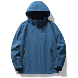 沖鋒衣戶外薄款夾克外套男女潮牌防風防水春秋季登山服連帽可拆卸
