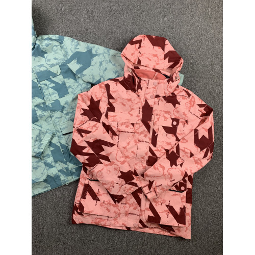 【兩件套抓絨內膽】防風防水女迷彩沖鋒衣保暖冬季三合一外套上衣 【兩件套抓絨內膽】防風防水女迷彩沖鋒衣保暖冬季三合一外套上衣