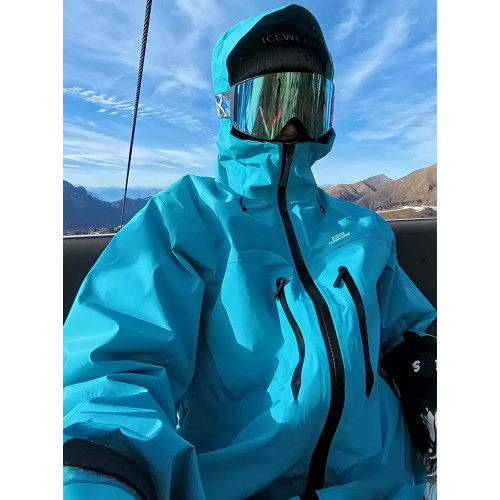 KSKM藍色沖鋒衣女款2025新款戶外三合一防風防水徒步登山滑雪服服 KSKM藍色沖鋒衣女款2025新款戶外三合一防風防水徒步登山滑雪服服