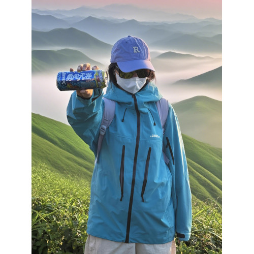 KSKM藍色沖鋒衣女款2025新款戶外三合一防風防水徒步登山滑雪服服 KSKM藍色沖鋒衣女款2025新款戶外三合一防風防水徒步登山滑雪服服