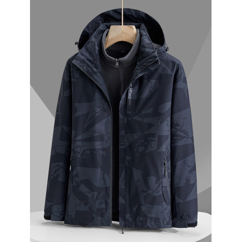 冬迷彩三合一沖鋒衣男女兩件套可拆卸內膽加厚加絨登山服防風防水 冬迷彩三合一沖鋒衣男女兩件套可拆卸內膽加厚加絨登山服防風防水