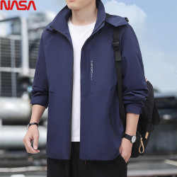 NASA超大號沖鋒衣男胖子寬松加肥加大碼春秋季男裝戶外休閒外套潮