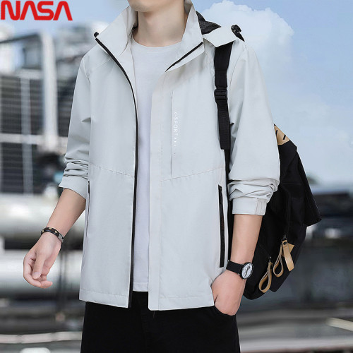 NASA超大號沖鋒衣男胖子寬松加肥加大碼春秋季男裝戶外休閒外套潮 NASA超大號沖鋒衣男胖子寬松加肥加大碼春秋季男裝戶外休閒外套潮