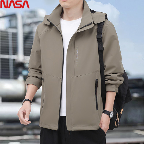 NASA超大號沖鋒衣男胖子寬松加肥加大碼春秋季男裝戶外休閒外套潮 NASA超大號沖鋒衣男胖子寬松加肥加大碼春秋季男裝戶外休閒外套潮
