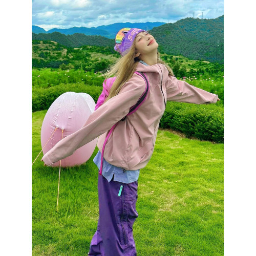 軟殼戶外防水運動爬山潮牌工裝沖鋒衣女2025新款秋款時尚夾克外套 軟殼戶外防水運動爬山潮牌工裝沖鋒衣女2025新款秋款時尚夾克外套