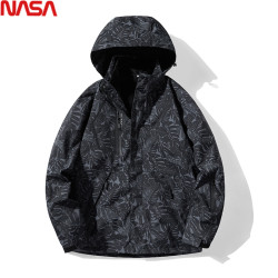 NASA男士沖鋒衣三合一加絨內膽可拆卸加肥加大碼男裝外套300斤8XL