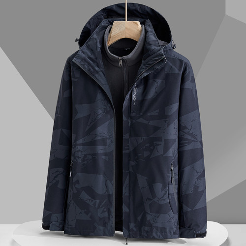 秋冬沖鋒衣男三合一兩件套加厚加絨可拆卸內膽迷彩登山服女防風潮 秋冬沖鋒衣男三合一兩件套加厚加絨可拆卸內膽迷彩登山服女防風潮