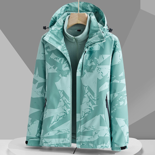 秋冬沖鋒衣男三合一兩件套加厚加絨可拆卸內膽迷彩登山服女防風潮 秋冬沖鋒衣男三合一兩件套加厚加絨可拆卸內膽迷彩登山服女防風潮