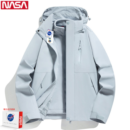 NASA沖鋒衣男女三合一可拆卸秋冬季新款情侶外套連帽小個子戶外服 NASA沖鋒衣男女三合一可拆卸秋冬季新款情侶外套連帽小個子戶外服