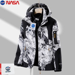 NASA潮牌戶外沖鋒衣男款外套青少年三合一可拆卸女2025新款秋冬季