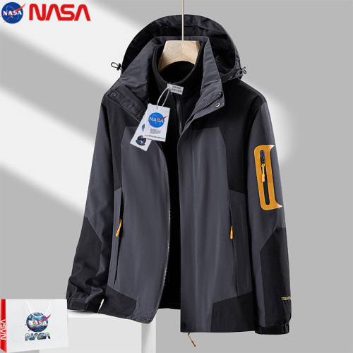 NASA潮牌戶外沖鋒衣男款外套青少年三合一可拆卸女2025新款秋冬季 NASA潮牌戶外沖鋒衣男款外套青少年三合一可拆卸女2025新款秋冬季