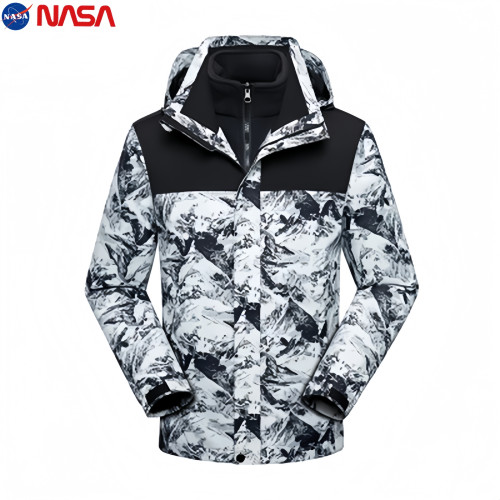 NASA潮牌戶外沖鋒衣男款外套青少年三合一可拆卸女2025新款秋冬季 NASA潮牌戶外沖鋒衣男款外套青少年三合一可拆卸女2025新款秋冬季