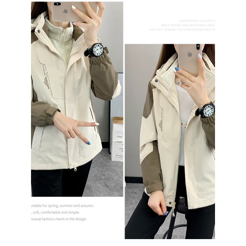 戶外沖鋒衣秋季女三合一可拆卸秋冬款加厚男款防風防水情侶外套 戶外沖鋒衣秋季女三合一可拆卸秋冬款加厚男款防風防水情侶外套