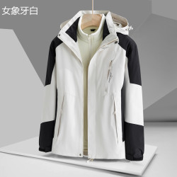 蕉下客沖鋒衣男女戶外三合一小個子春秋厚外套2025新款防風登山服