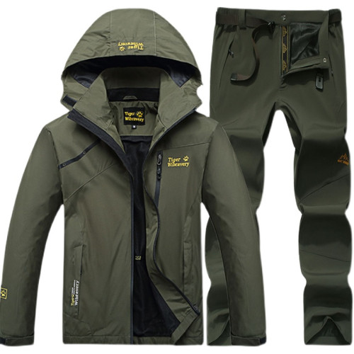 戶外沖鋒衣外套男三合一可拆卸秋冬季防水防風登山服衣褲套裝男款 戶外沖鋒衣外套男三合一可拆卸秋冬季防水防風登山服衣褲套裝男款