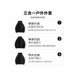 稻草人黃色沖鋒衣女2025新款秋冬季防風防水保暖三合一夾克外套男