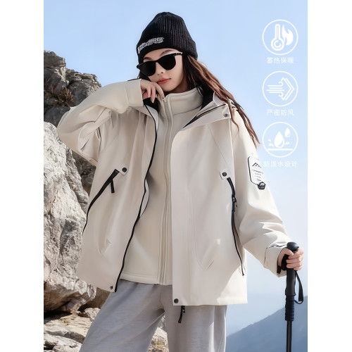 沖鋒衣女2026新款防風外套三合一登山服棉衣外套男女款川藏旅行服