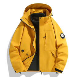 多巴胺沖鋒衣男女戶外秋冬三合一可拆卸帽進藏情侶防水防風外套潮