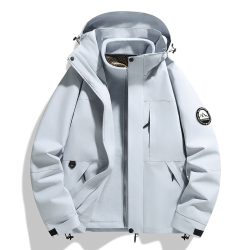 多巴胺沖鋒衣男女戶外秋冬三合一可拆卸帽進藏情侶防水防風外套潮 多巴胺沖鋒衣男女戶外秋冬三合一可拆卸帽進藏情侶防水防風外套潮