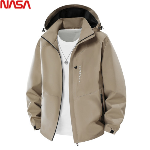 NASA大紅色本命年男士沖鋒衣夾克外套加肥加大碼春秋季胖子紅 NASA大紅色本命年男士沖鋒衣夾克外套加肥加大碼春秋季胖子紅