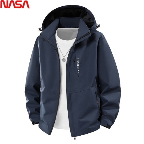 NASA大紅色本命年男士沖鋒衣夾克外套加肥加大碼春秋季胖子紅 NASA大紅色本命年男士沖鋒衣夾克外套加肥加大碼春秋季胖子紅