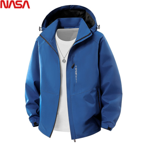 NASA大紅色本命年男士沖鋒衣夾克外套加肥加大碼春秋季胖子紅 NASA大紅色本命年男士沖鋒衣夾克外套加肥加大碼春秋季胖子紅