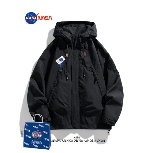 NASA聯名戶外沖鋒衣男女秋冬季寬松情侶進藏登山防風防水工裝外套 NASA聯名戶外沖鋒衣男女秋冬季寬松情侶進藏登山防風防水工裝外套