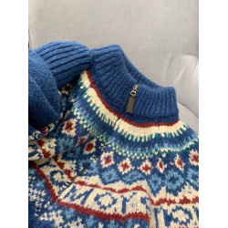 費爾島秋冬毛衣外套女立領拉鍊內搭2025春款新款復古外搭針織開衫