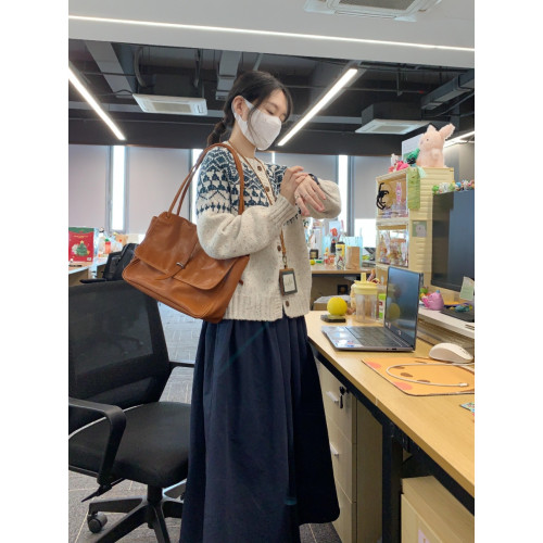 復古提花費爾島外穿毛衣女秋冬寬松慵懶氛圍感針織衫開衫加厚外套