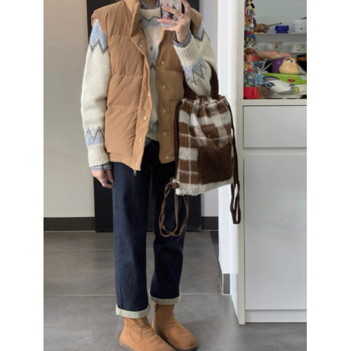 費爾島慵懶風套頭白色毛衣女春春秋2025新款深秋初冬韓系針織上衣 費爾島慵懶風套頭白色毛衣女春春秋2025新款深秋初冬韓系針織上衣