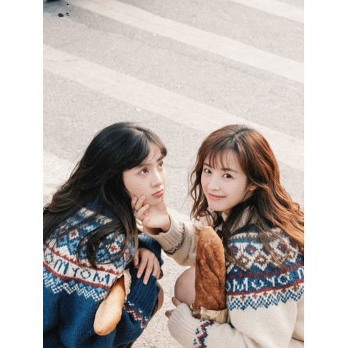 日系慵懶學院風高領毛衣外套女秋冬費爾島氛圍感穿搭顯白針織開衫 日系慵懶學院風高領毛衣外套女秋冬費爾島氛圍感穿搭顯白針織開衫