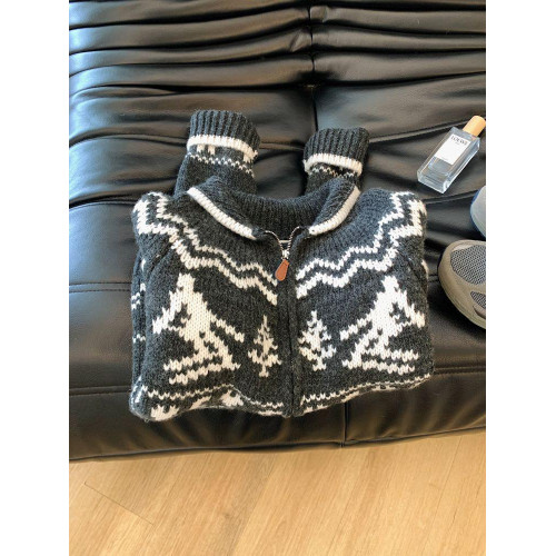 廣州十三行爆款~復古費爾島聖誕樹毛衣寬松針織開衫外套女秋冬 廣州十三行爆款~復古費爾島聖誕樹毛衣寬松針織開衫外套女秋冬