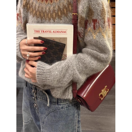 灰色費爾島針織馬海毛提花毛衣女秋冬季聖誕韓系穿搭寬松慵懶上衣 灰色費爾島針織馬海毛提花毛衣女秋冬季聖誕韓系穿搭寬松慵懶上衣