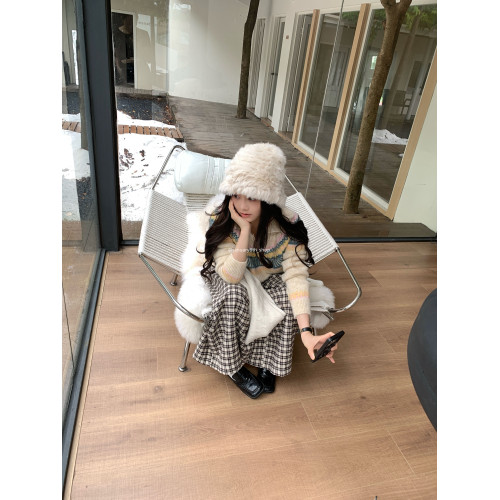 特不退  羊絨混紡 費爾島提花針織衫毛衣0.55KG