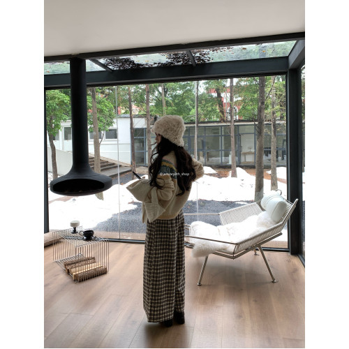 特不退  羊絨混紡 費爾島提花針織衫毛衣0.55KG