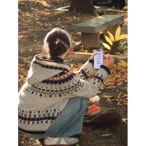 復古提花費爾島毛衣針織開衫外套巴恩風女裝秋冬2025新款聖誕穿搭