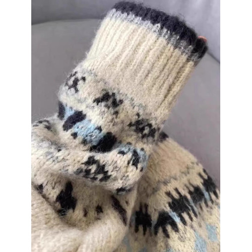 女裝秋冬季2024新款復古費爾島毛衣開衫設計感外穿加厚單排釦外套