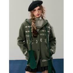 【Kyouko】梗豆哈利波特正版授權聯名復古費爾島針織外套連帽衛衣