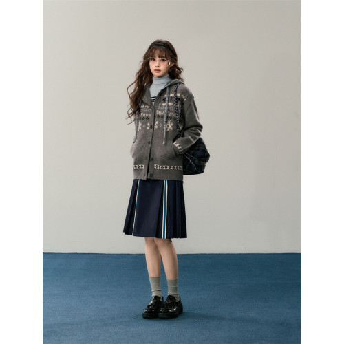 【Kyouko】梗豆哈利波特正版授權聯名復古費爾島針織外套連帽衛衣