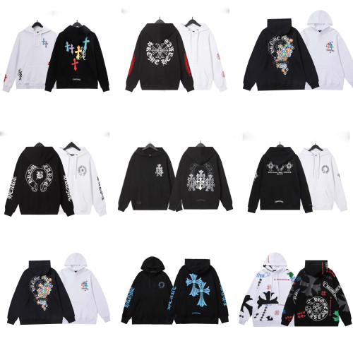 潮牌弗.克羅心套頭衛衣旗艦店26SS新款刺綉十字架印花連帽衫長袖