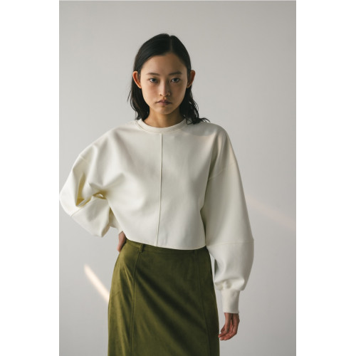 日單STY 潮牌前後兩穿一面交叉片圓領短款衛衣