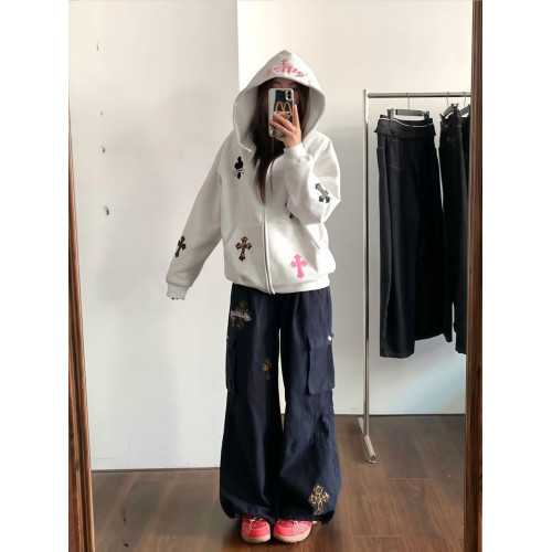 2025新款早秋開衫十字架貼布字母刺綉衛衣女秋冬寬松純棉重磅外套 2025新款早秋開衫十字架貼布字母刺綉衛衣女秋冬寬松純棉重磅外套