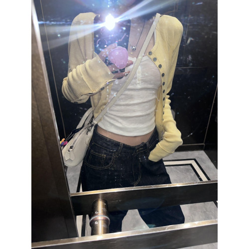 2025早秋季新款韓系高級感針織衫上衣女休閒顯瘦外搭開衫毛衣外套