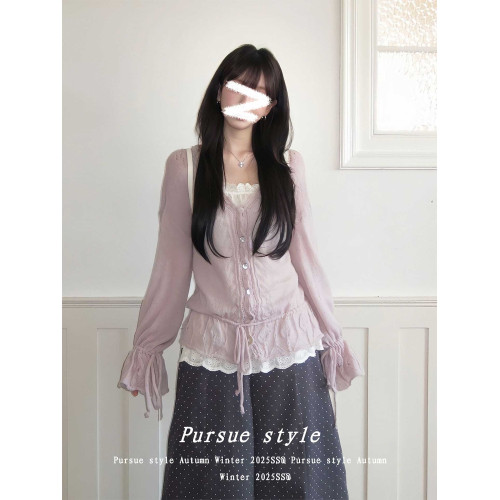 【緋雲軟裹】慵懶風毛衣外套女秋季鉤花鏤空針織開衫設計感上衣潮