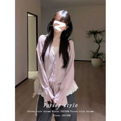 【緋雲軟裹】慵懶風毛衣外套女秋季鉤花鏤空針織開衫設計感上衣潮