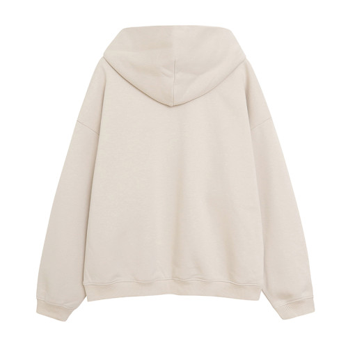 高品質~82%棉/秋季純色連帽衛衣女士寬松大碼薄絨慵懶風外套 高品質~82%棉/秋季純色連帽衛衣女士寬松大碼薄絨慵懶風外套