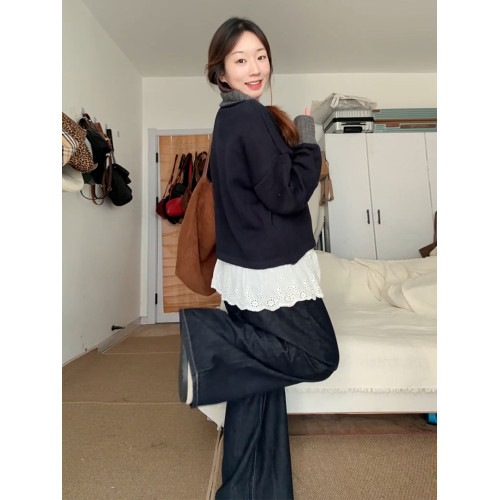 韓系氛圍感翻領毛衣開衫外套女早秋2025新款慵懶風高級感針織上衣